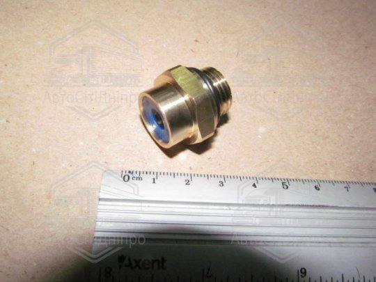 З'єднувач пневматичний D6 різьбовий-цанговий прямий М16х1.5 латунь (RIDER)