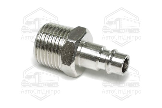 З'єднувач пневматичний різьбовий-куплунг прямий 1/2 тато сталь (RIDER)