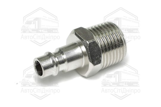 З'єднувач пневматичний різьбовий-куплунг прямий 1/2 тато сталь (RIDER)