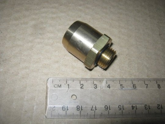 З'єднувач пневматичний D16 різьбовий-з накидною гайкою прямий М16х1.5 латунь (RIDER)