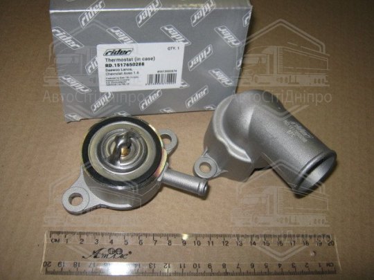 Термостат DAEWOO LANOS, CHEVROLET AVEO 1,6 (в корпусе) (RIDER)
