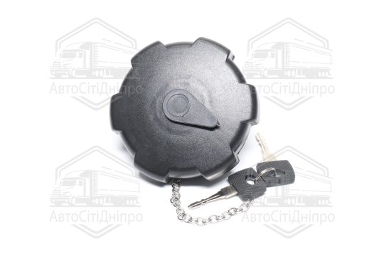 Кришка бака паливного 80мм. (пластикова з ключем та ланцюгом) (RIDER)