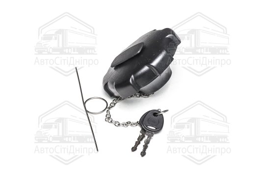 Кришка бака паливного 80мм. (пластикова з ключем та ланцюгом) (RIDER)