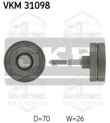 Провідний ролик, полікліновий ремінь VW GOLF V 1.4 TSI 2006 - 2008 (Вир-во SKF)