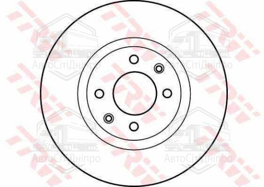 Диск гальмівний CITROEN C3, C4 PEUGEOT 207, 408 передн., вент. (вир-во TRW)