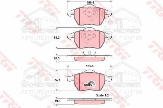 Колодка гальм. диск. AUDI A3, SEAT IBIZA III, SKODA, VW передн. (вир-во TRW)