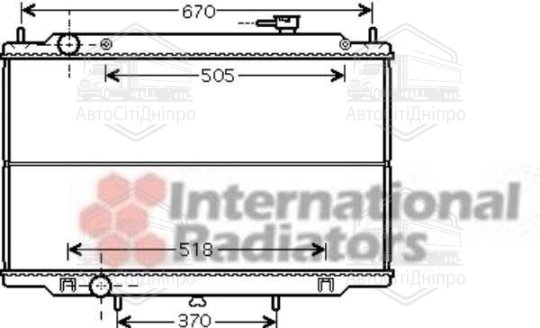 Радіатор охолодження NISSAN PICKUP D22-NP300 98+ (вир-во Van Wezel)