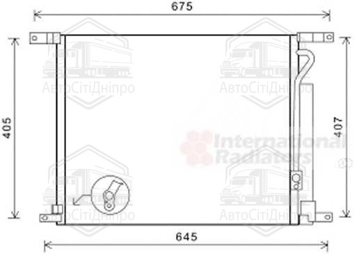 Радіатор кондиціонера CHEVROLET AVEO (T250, T255) (05-) 1.4 (вир-во Van Wezel)