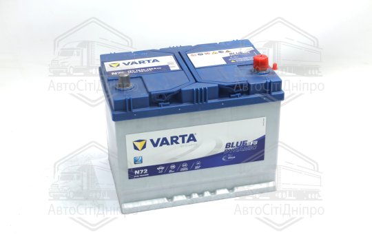 Акумулятор 72Ah-12v VARTA Dynamic EFB (N72) (261х175х219),R,EN760 Азія