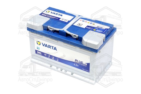 Акумулятор 80Ah-12v VARTA Dynamic EFB (N80) (314х175х190),R,EN800