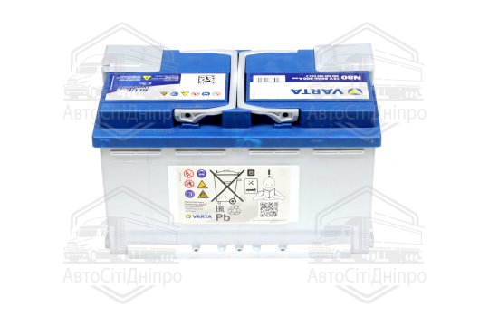 Акумулятор 80Ah-12v VARTA Dynamic EFB (N80) (314х175х190),R,EN800