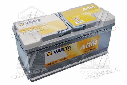 Акумулятор 105Ah-12v VARTA Dynamic AGM (A4) (394х175х190),R,EN950