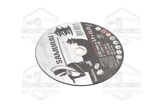 Диск відрізний по металу/нержав. сталі SAMURAI ТМ VIROK : O= 230х22.23 мм, t= 2.0 мм (25шт/уп)(VOREL