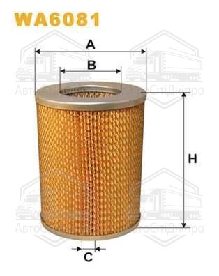 Фільтр повітряний NISSAN WA6081/AM412 (вир-во WIX-FILTERS)