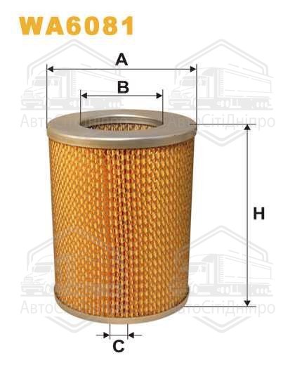 Фільтр повітряний NISSAN WA6081/AM412 (вир-во WIX-FILTERS)
