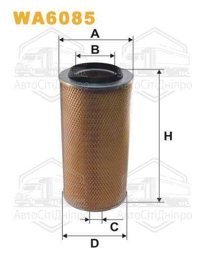 Фільтр повітряний VW WA6085/AM414 (вир-во WIX-FILTERS)
