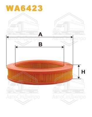 Фільтр повітряний NISSAN SUNNY WA6423/AR239 (вир-во WIX-FILTERS)