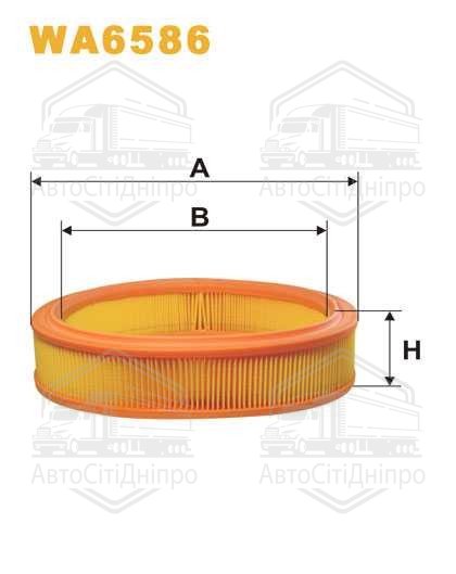 Фільтр повітряний FIAT PUNTO AR232/1/WA6586 (вир-во WIX-FILTERS)