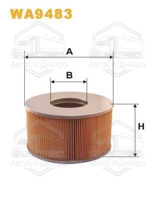 Фільтр повітряний TOYOTA LANDCRUISER WA9483/AM352/3 (вир-во WIX-FILTERS)