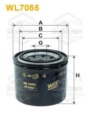 Фільтр масляний двигуна MATIZ WL7085/OP539 (вир-во WIX-FILTERS)