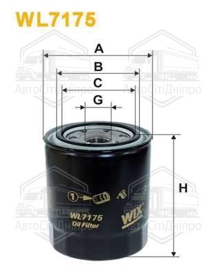 Фільтр масляний двигуна TOYOTA WL7175/OP619/1 (вир-во WIX-FILTERS)