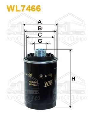 Фільтр масляний двигуна WL7466/OP526/7 (вир-во WIX-FILTERS)