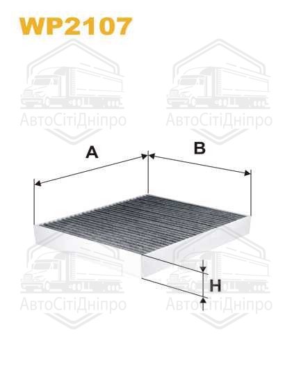 Фільтр салону вугільний OPEL ASTRA K 15-, MERIVA B 10- (вир-во WIX-FILTERS)