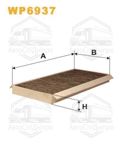 Фільтр салону вугільний FORD FOCUS WP6937/K1054A (вир-во WIX-FILTERS)