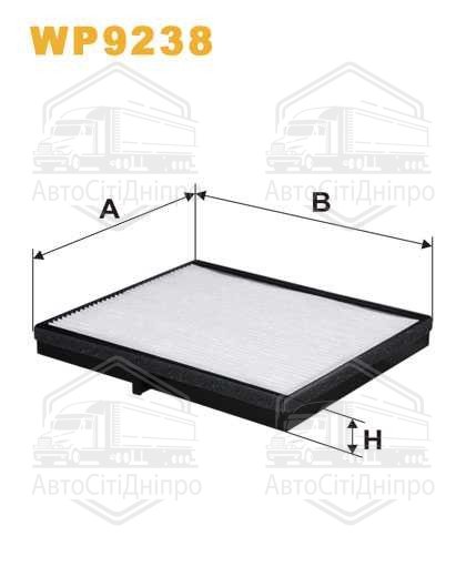 Фільтр салону LACETTI, NUBIRA WP9238/K1166 (вир-во WIX-FILTERS)
