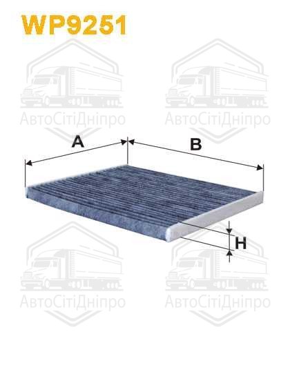 Фільтр салону вугільний FIAT DOBLO 10-, QUBO 08- (вир-во WIX-FILTERS)