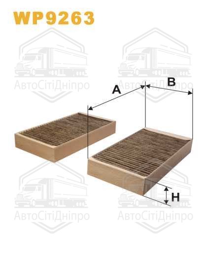 Фільтр салону вугільний MB GL, ML 06- (2шт.) (вир-во WIX-FILTERS)