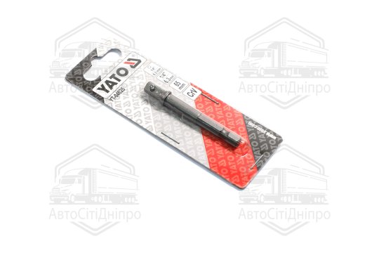 Тримач-адаптер торцевих головок YATO : HEX- 1/4" - квадрат- 1/4", L= 65 мм, Cr-V [40/120](YATO)