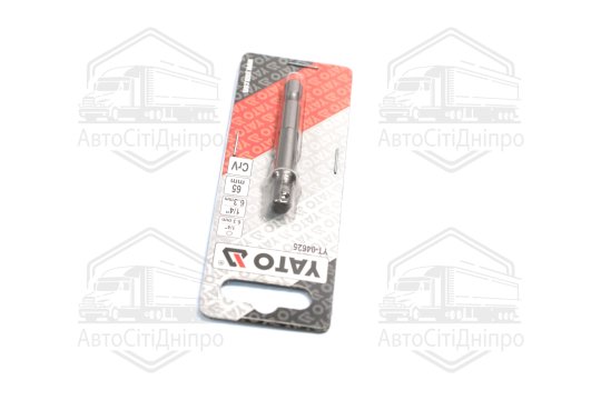 Тримач-адаптер торцевих головок YATO : HEX- 1/4" - квадрат- 1/4", L= 65 мм, Cr-V [40/120](YATO)