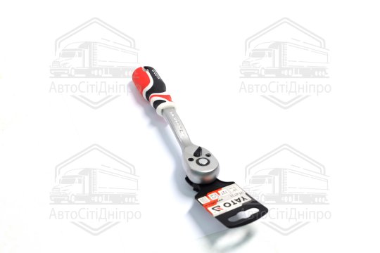 Тріщатка YATO : квадрат 3/8", L= 200 мм, 72T, вигнута ручка [6/48](YATO)