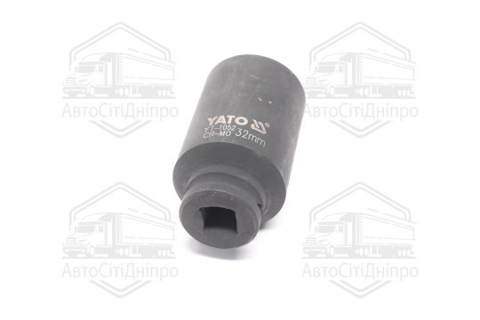 Головка торцева ударна 6-гранна YATO: глибока, квадрат 1/2", М = 32 мм, L = 78 мм (YATO)