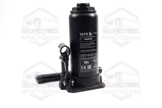 домкрат гідравлічний пляшковий 10 т 230-460 мм(YATO )