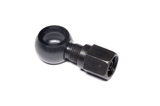 Кутник поворотний МТЗ (штуцер) (двигун Д-240) з гайкою <ДК>