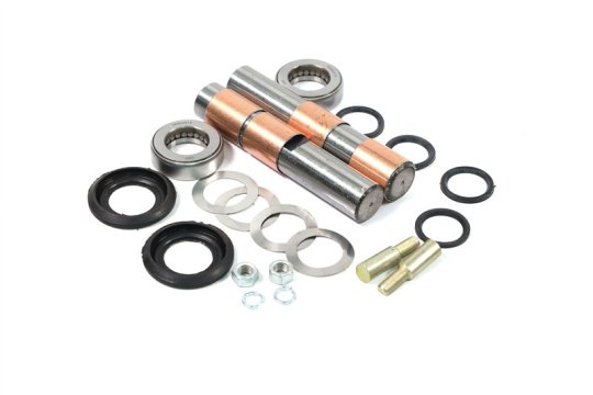 Шкворень у комплекті ВАЛДАЙ-33104 (повний на а/м, підшипники РОЛИКОВІ, втулки фторопласт) <ДК>