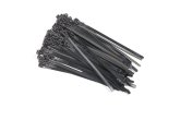 Хомут пластиковий багаторазового використання 6х200 мм., чорний 100 шт./уп. <ДК>