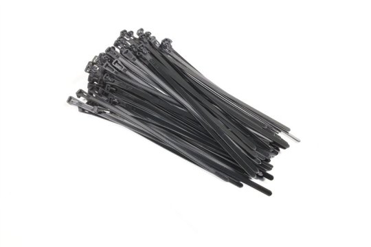 Хомут пластиковий багаторазового використання 6х250 мм., чорний 100 шт./уп. <ДК>