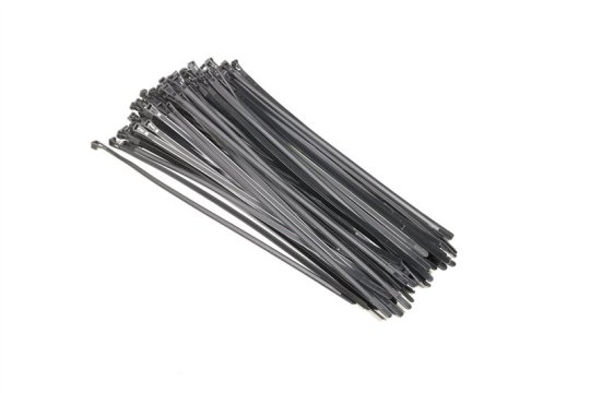 Хомут пластиковий багаторазового використання 6х400 мм., чорний 100 шт./уп. <ДК>