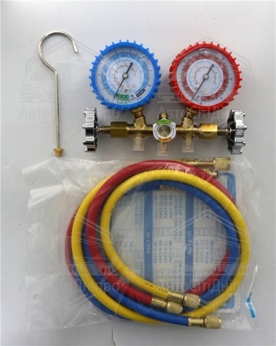 Манометричний колектор 2-вентильний для заправки кондиціонерів <AXXIS>