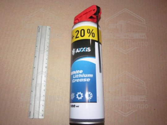 Мастило-спрей біле літієве (носик) +20 500ml <AXXIS>