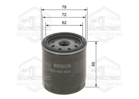 Фільтр оливний двигуна ГАЗ 3110 (дв. TOYOTA) (вир-во Bosch)