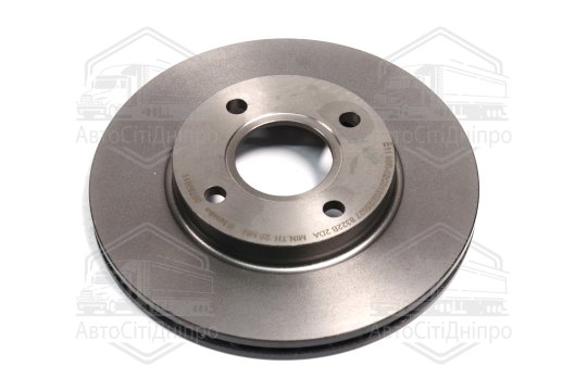 Диск гальмівний FORD FIESTA, FOCUS, MAZDA 2, передн., вент. (вир-во BREMBO)