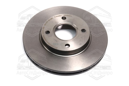 Диск гальмівний FORD FIESTA, FOCUS, MAZDA 2, передн., вент. (вир-во BREMBO)
