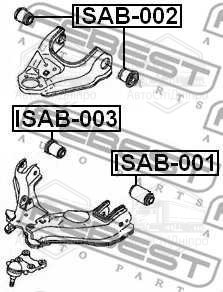Сайлентблок важеля OPEL MONTEREY 91-98 перед. міст верх (Вир-во FEBEST)