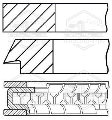 Кільця поршневі OPEL 73,90 1,0 12V/1,2 16V/1,4 16V Z14XEP/Z12XEP/Z10XEP (вир-во GOETZE)