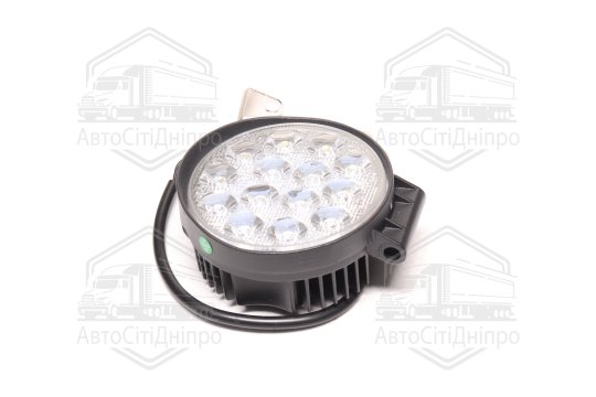 Фара LED додаткова 12/24V/42W, 14 діодів (кругла) 116х137,5мм, 3080Lm вузький промінь 6000K (LITLEDA, JUBANA)