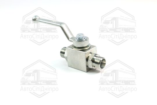 Кран гідравлічний кульовий 2-х ходовий S22-S22 (М18х1.5-М18х1.5) (ТМ JUBANA)